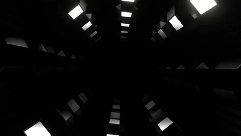 White Slow Strobe Type Rotation Tunnel Background VJ Loop in 4K Stock Footage 310839161