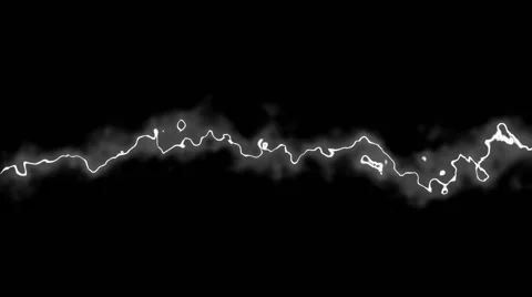 White, slow thin three lines living lighting, centered (black background) Stock Footage 64570084