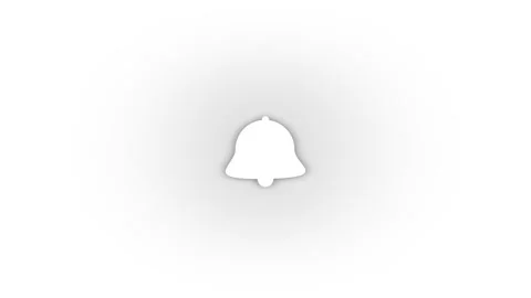 White small bell icon with shadow isolated on white background. Stock Footage 203531774