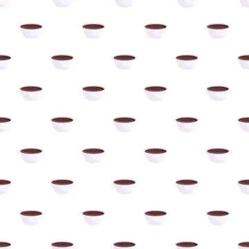 White small bowls containing dark liquid creating a pattern Stock Illustration