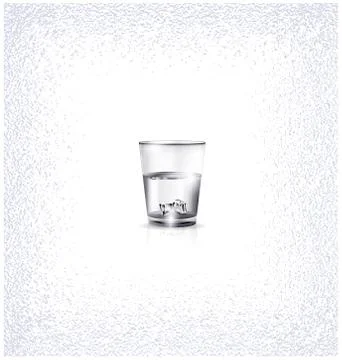 White small glass Stock Illustration