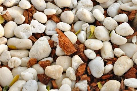 White small stone, pattern for web background Stock Photos