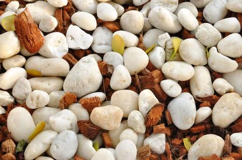 White small stone, pattern for web background Stock Photos