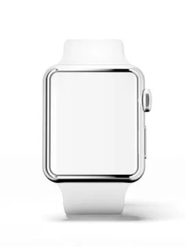 White smart watch Stock Illustration