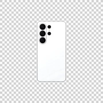 White smartphone back view with multiple camera lenses arranged vertically Stockillustratie