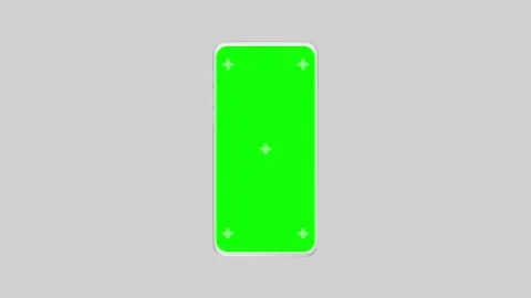 White Smartphone With Blank Green Screen Isolated On White Background Zoom Out Stock Footage 211882473