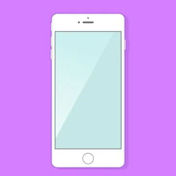 White smartphone with blank screen Stock Illustration