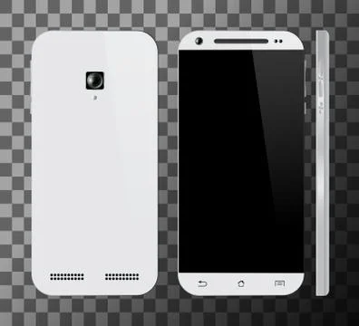 White smartphone with blank screen Stock Illustration