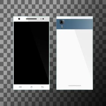 White smartphone with blank screen Stock Illustration