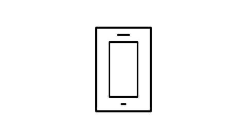 A white smartphone displaying a screen, positioned on a flat surface. Stock Footage 334037452