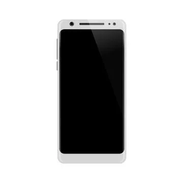 White smartphone isolated Stock Illustration