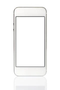 White SmartPhone Isolated Stock Photos