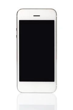 White SmartPhone Isolated Stock Photos