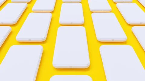 White smartphone. Stock Photos