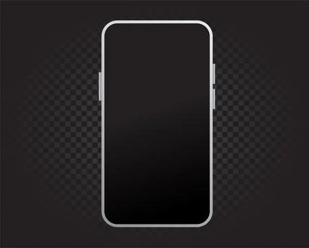 White smartphone template with black screen Stock Illustration
