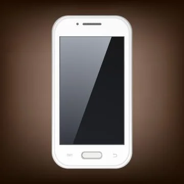 White Smartphone Vector Illustrazione stock