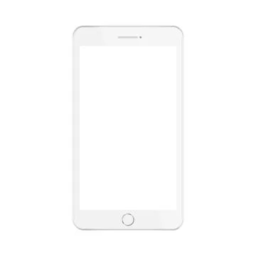 White smartphone with white screen. Stock Illustration