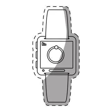 White smartwatch loading icon image 스톡 일러스트