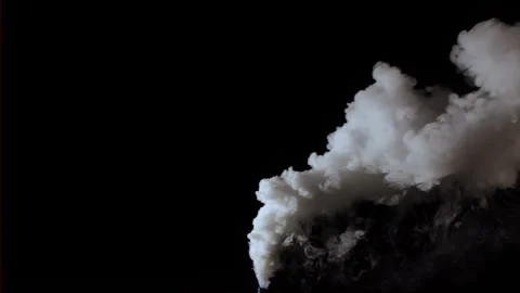 White smoke against black background. Stock Footage 253759451