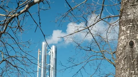 White smoke from , background of the blue sky Video stock 150912924