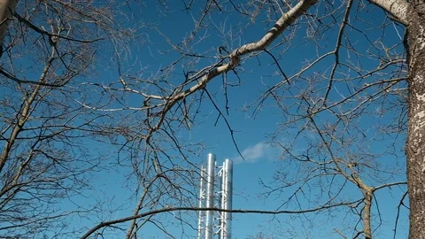 White smoke from , background of the blue sky Stock Footage 150912933