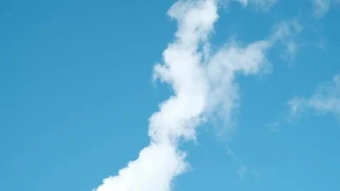 White smoke from , background of the blue sky Stock Footage 150912954