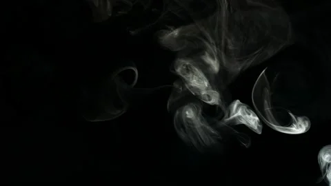 White smoke on a black background 2. Stock-Footage 199590675
