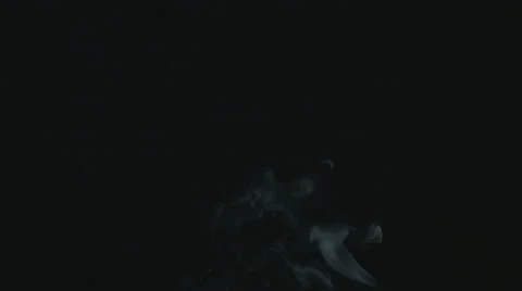 White smoke on black background. 4K. Stock-Footage 43562552