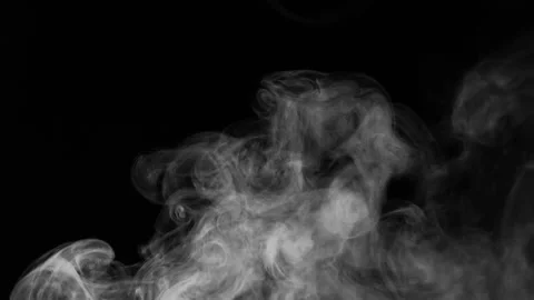 White smoke on a black background. Abstract background for titles. Black  Stock Footage 143326310