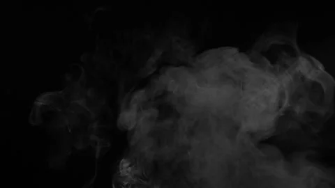 White smoke on a black background. Abstract background for titles. Black Video stock 143326730