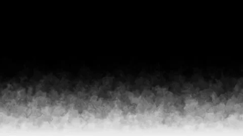 White smoke on black background. Abstract atmospheric white fog on dark backg Stock Footage 308099085