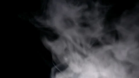 White smoke on black background for compositing, rising from bottom Stock Footage 108279249