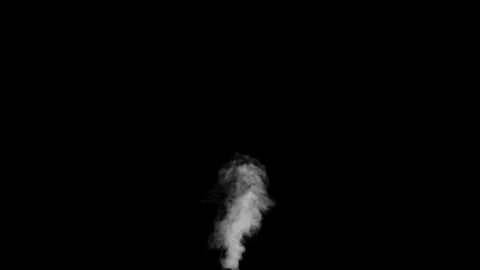 White Smoke on Black Background Creating Mystical Atmosphere with Soft Moveme Stock Footage 341780945