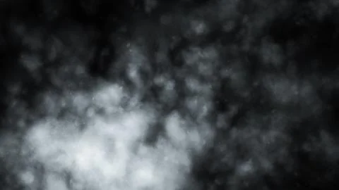 White smoke on black background. Dynamic abstract fog. 3D rendering. Stock Illustration