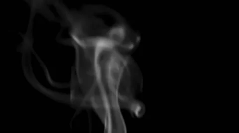 White Smoke on a Black Background Stock-Footage 49069786