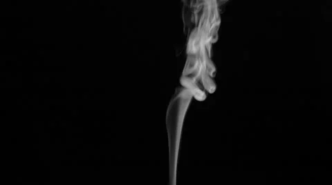 White smoke on black background Stock Footage 68746349