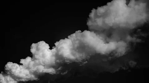 White smoke on black background Stock Footage 71987322