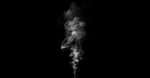 White smoke on black background Stock Footage 79058502