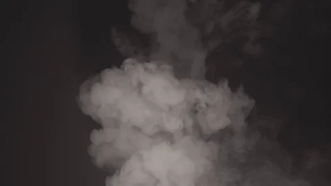 White smoke on a black background Stock Footage