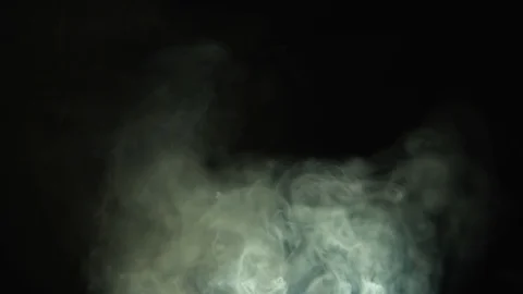 White smoke on a black background Stock Footage 116735330