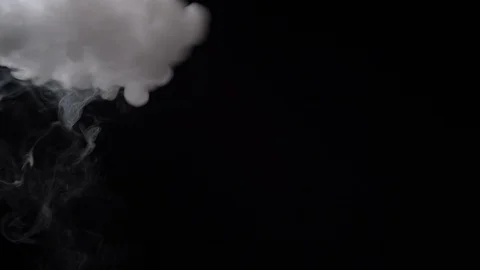 White smoke on a black background Stock Footage 119938625