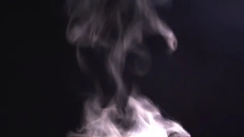 White smoke on a black background 스톡 동영상 127357383