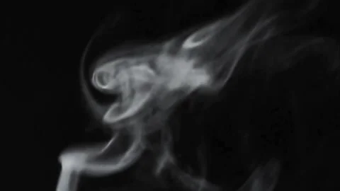 White smoke on a black background Stock Footage 146123723