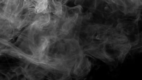 White Smoke On Black Background Stock Footage 146828563