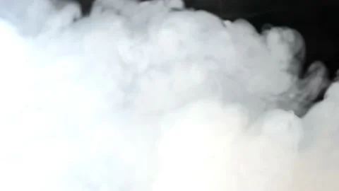 White smoke on black background Stock Footage 159861524