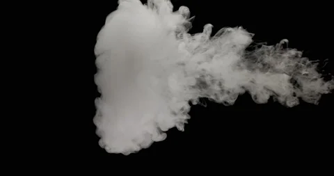 White Smoke On A Black Background Stock Footage 161479244