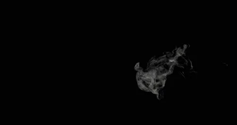 White Smoke On A Black Background Stock Footage 161479559