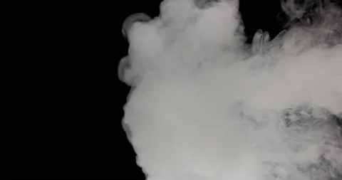 White Smoke On A Black Background Stock Footage 161487965