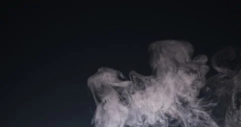 White smoke on black background Stock Footage 171418197