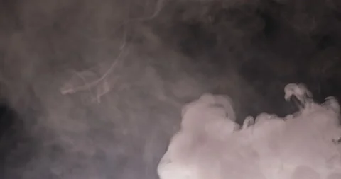 White smoke on black background Stock Footage 171419486